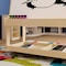 Flash Furniture Bright Beginnings Commercial Wooden Mobile Dual Sided 4 Person Art Station with Locking Caster Wheels and Bottom Shelf Storage, Natural MK-ME16621-GG - alternate 6